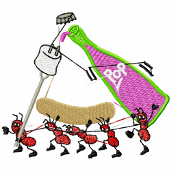 Camping Embroidery Design 2